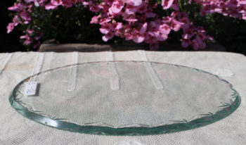 Gammel facetslebet glasbakke