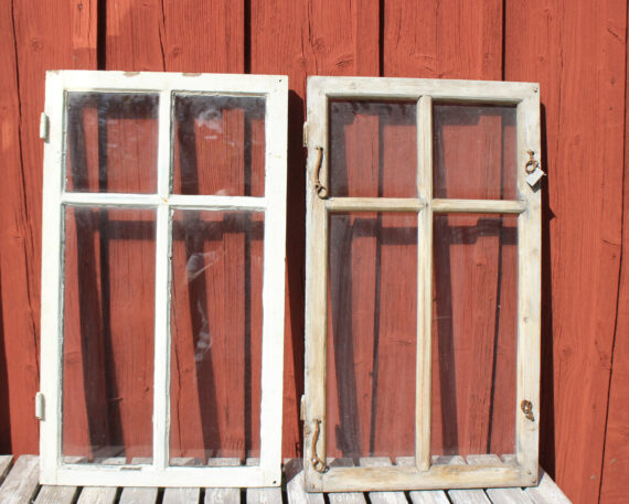 Gamle vinduer med originalt glas