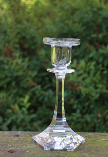 Lysestage i klart glas