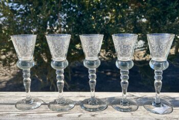 5 gamle Gustav den 3. glas